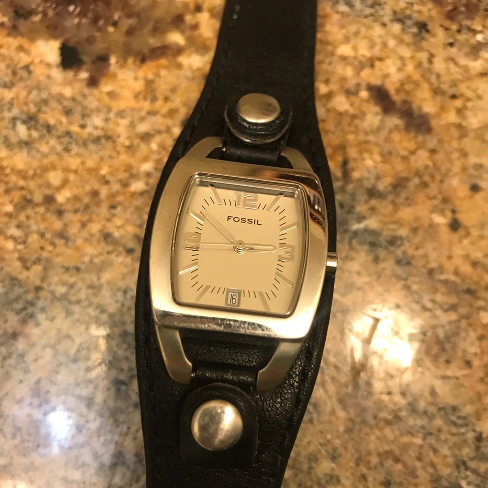 Fossil Leather Watch with Interchangeable Band